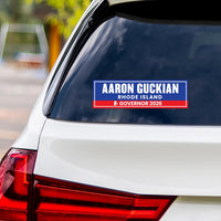 Aaron Guckian For Rhode Island Governor 2026 Vinyl Sticker, Vote Aaron Guckian, Rhode Island Governor Elections 2026 Bumper Sticker 10"x 3"