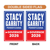 Stacy Garrity For Pennsylvania Governor 2026 Garden Flag, Double Sided, 2026 Governor Flag, Elections Flag, Race Red White & Blue Flag