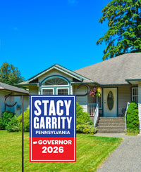Stacy Garrity For Pennsylvania Governor 2026 Garden Flag, Double Sided, 2026 Governor Flag, Elections Flag, Race Red White & Blue Flag