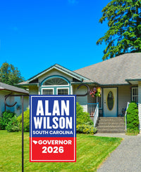 Alan Wilson For South Carolina Governor 2026 Garden Flag, Double Sided, 2026 Governor Flag, Elections Flag, Race Red White & Blue Flag