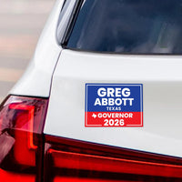 Greg Abbott For Texas Governor 2026 Car Magnet - Vote Greg Abbott Vehicle Magnet, Texas Governor Elections 2026 Magnet - 6" x 4.5"