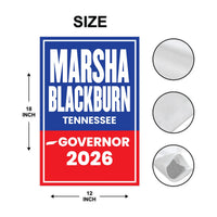 Marsha Blackburn For Tennessee Governor 2026 Garden Flag, Double Sided, 2026 Governor Flag, Elections Flag, Race Red White & Blue Flag