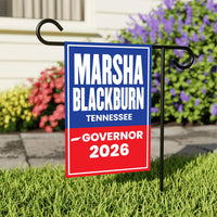 Marsha Blackburn For Tennessee Governor 2026 Garden Flag, Double Sided, 2026 Governor Flag, Elections Flag, Race Red White & Blue Flag