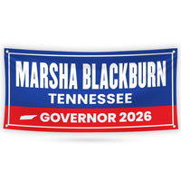 Marsha Blackburn For Tennessee U.S. Governor Banner Sign, 13 oz Waterproof US Governor Election 2026 Vinyl Banner With Metal Grommets