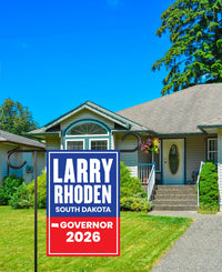 Larry Rhoden For South Dakota Governor 2026 Garden Flag, Double Sided, 2026 Governor Flag, Elections Flag, Race Red White & Blue Flag