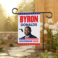Byron Donalds For Florida Governor 2026 Garden Flag, Double Sided, 2026 Governor Flag, Republic, Elections Flag, Race Red White & Blue Flag