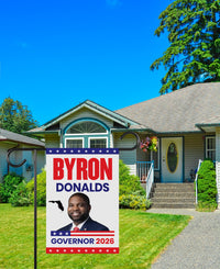 Byron Donalds For Florida Governor 2026 Garden Flag, Double Sided, 2026 Governor Flag, Republic, Elections Flag, Race Red White & Blue Flag