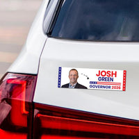 Josh Green For Hawaii Governor 2026 Car Magnet - Vote Josh Green Vehicle Magnet, Hawaii Governor Elections 2026 Magnet - 10" x 3"