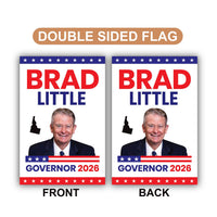 Brad Little For Idaho Governor 2026 Garden Flag, Double Sided, 2026 Governor Flag, Republican, Elections Flag, Race Red White & Blue Flag