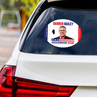 Darren Bailey For Illinois Governor 2026 Vinyl Sticker, Vote Darren Bailey, Illinois Governor Elections 2026 Bumper Sticker 6" x 4.5"