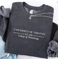Custom University Embroidered Sweatshirt, Personalized College Hoodie, School Name Shirt, Year Major Long Sleeve Shirt, College Gift