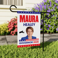 Maura Healey For Massachusetts Governor 2026 Garden Flag, Double Sided, 2026 Governor Flag, Elections Flag, Race Red White & Blue Flag