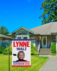 Lynne Walz For Nebraska Governor 2026 Garden Flag, Double Sided, 2026 Governor Flag, Democrate, Elections Flag, Race Red White & Blue Flag