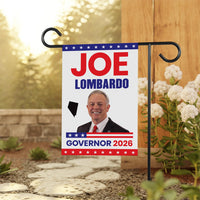 Joe Lombardo For Nevada Governor 2026 Garden Flag, Double Sided, 2026 Governor Flag, Republican, Elections Flag, Race Red White & Blue Flag