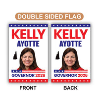 Kelly Ayotte For New Hampshire Governor 2026 Garden Flag, Double Sided, 2026 Governor Flag, Elections Flag, Race Red White & Blue Flag