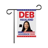 Deb Haaland For New Mexico Governor 2026 Garden Flag, Double Sided, 2026 Governor Flag, Elections Flag, Race Red White & Blue Flag