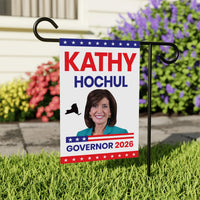 Kathy Hochul For New York Governor 2026 Garden Flag, Double Sided, 2026 Governor Flag, Elections Flag, Race Red White & Blue Flag