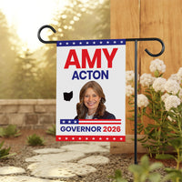 Amy Acton For Ohio Governor 2026 Garden Flag, Double Sided, 2026 Governor Flag, Democratic party, Elections Flag, Race Red White & Blue Flag