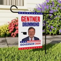 Gentner Drummond For Oklahoma Governor 2026 Garden Flag, Double Sided, 2026 Governor Flag, Elections Flag, Race Red White & Blue Flag