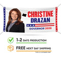 Christine Drazan For Oregon U.S. Governor Banner Sign, 13 oz Waterproof US Governor Election 2026 Vinyl Banner With Metal Grommets