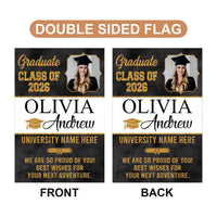 Personalized Graduation Garden Flag Class of 2026, Custom Photo Yard Sign Flag, Senior 2026 Graduation Flag, Graduation Decor Gift