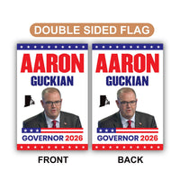 Aaron Guckian For Rhode Island Governor 2026 Garden Flag, Double Sided, 2026 Governor Flag, Elections Flag, Race Red White & Blue Flag