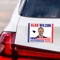 Alan Wilson For South Carolina Governor 2026 Car Magnet - Vote Alan Wilson Vehicle Magnet, Governor Elections 2026 Magnet - 6" x 4.5"