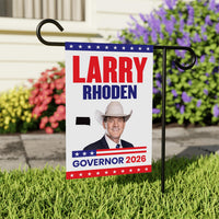 Larry Rhoden For South Dakota Governor 2026 Garden Flag, Double Sided, 2026 Governor Flag, Elections Flag, Race Red White & Blue Flag