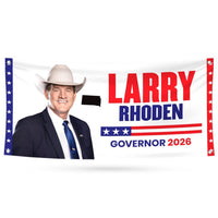 Larry Rhoden For South Dakota U.S. Governor Banner Sign, 13 oz Waterproof US Governor Election 2026 Vinyl Banner With Metal Grommets