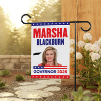 Marsha Blackburn For Tennessee Governor 2026 Garden Flag, Double Sided, 2026 Governor Flag, Elections Flag, Race Red White & Blue Flag