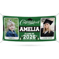 Personalized Graduation Banner 2026, Then and Now Photo Banner, Custom Name School Banner, Class of 2026 Party Decoration Outdoor