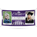 Personalized Graduation Banner 2026, Then and Now Photo Banner, Custom Name School Banner, Class of 2026 Party Decoration Outdoor