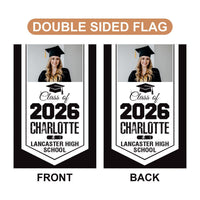 Personalized Graduation Garden Flag 2026, Custom Photo Name School Flag, Class of 2026 Yard Flag, Double Sided Outdoor Decor Gift