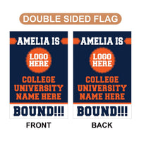 Personalized College Graduation Garden Flag, Double-Sided Custom School, University Logo, Class of 2026 Yard Sign, Graduate Celebration Flag