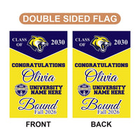 Personalized College Bound Garden Flag, Double Sided Future Graduate Custom Decor, University Bound Yard Sign, Class of 2026 Graduation Flag