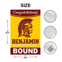 Personalized College Graduation Garden Flag, Double-Sided Custom School, University Logo, Class of 2026 Yard Sign, Graduate Celebration Flag