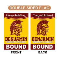 Personalized College Graduation Garden Flag, Double-Sided Custom School, University Logo, Class of 2026 Yard Sign, Graduate Celebration Flag