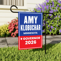 Amy Klobuchar For Minnesota Governor 2026 Garden Flag, Double Sided, 2026 Governor Flag, Elections Flag, Race Red White & Blue Flag