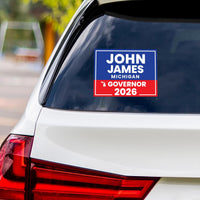 John James For Michigan Governor 2026 Vinyl Sticker, Vote John James, Michigan Governor Elections 2026 Bumper Sticker 6" x 4.5"