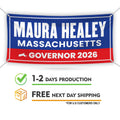 Maura Healey For Massachusetts U.S. Governor Banner Sign, 13 oz Waterproof US Governor Election 2026 Vinyl Banner With Metal Grommets