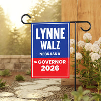 Lynne Walz For Nebraska Governor 2026 Garden Flag, Double Sided, 2026 Governor Flag, Democrate, Elections Flag, Race Red White & Blue Flag