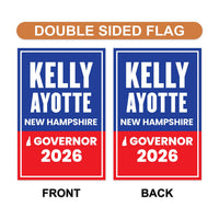 Kelly Ayotte For New Hampshire Governor 2026 Garden Flag, Double Sided, 2026 Governor Flag, Elections Flag, Race Red White & Blue Flag