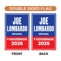 Joe Lombardo For Nevada Governor 2026 Garden Flag, Double Sided, 2026 Governor Flag, Republican, Elections Flag, Race Red White & Blue Flag