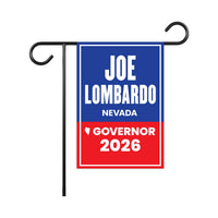 Joe Lombardo For Nevada Governor 2026 Garden Flag, Double Sided, 2026 Governor Flag, Republican, Elections Flag, Race Red White & Blue Flag