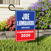 Joe Lombardo For Nevada Governor 2026 Garden Flag, Double Sided, 2026 Governor Flag, Republican, Elections Flag, Race Red White & Blue Flag