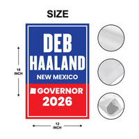 Deb Haaland For New Mexico Governor 2026 Garden Flag, Double Sided, 2026 Governor Flag, Elections Flag, Race Red White & Blue Flag