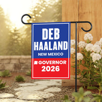Deb Haaland For New Mexico Governor 2026 Garden Flag, Double Sided, 2026 Governor Flag, Elections Flag, Race Red White & Blue Flag