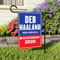 Deb Haaland For New Mexico Governor 2026 Garden Flag, Double Sided, 2026 Governor Flag, Elections Flag, Race Red White & Blue Flag