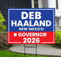 Deb Haaland For New Mexico Governor 2026 Yard Sign, Corrugated Plastic Governor Elections Race Red White & Blue Yard Sign with Metal H-Stake
