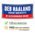 Deb Haaland For New Mexico U.S. Governor Banner Sign, 13 oz Waterproof US Governor Election 2026 Vinyl Banner With Metal Grommets
